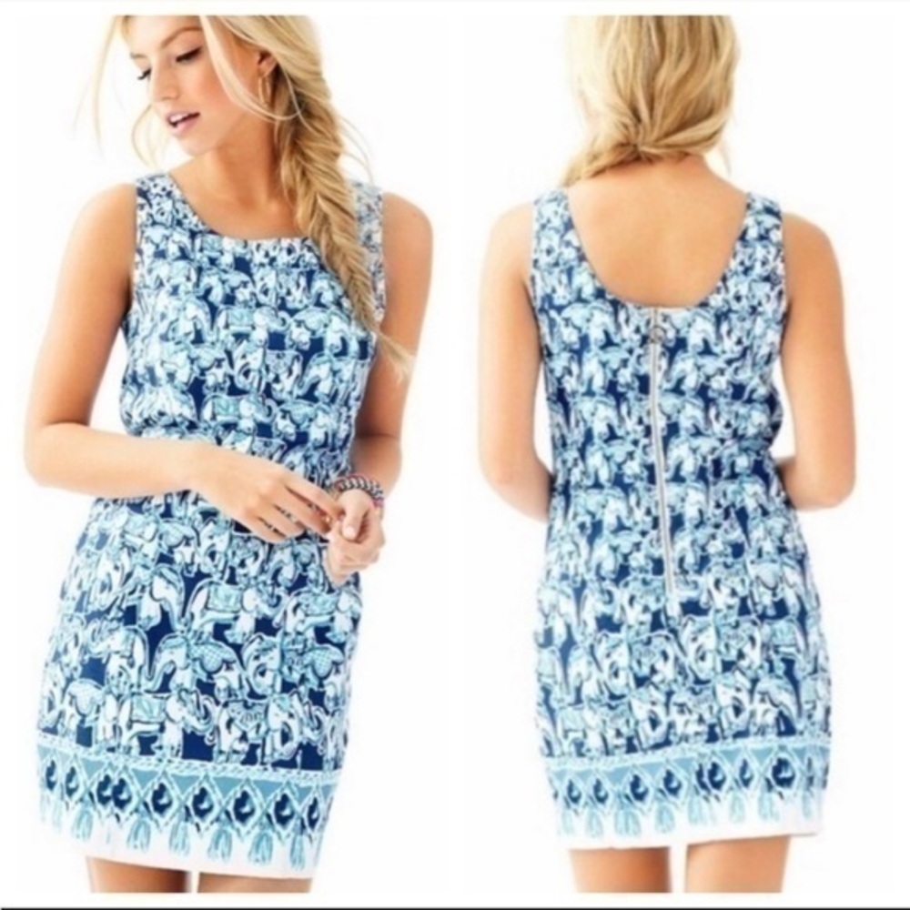 Lilly Pulitzer EUC “Get Trunky” Shift dress size 4